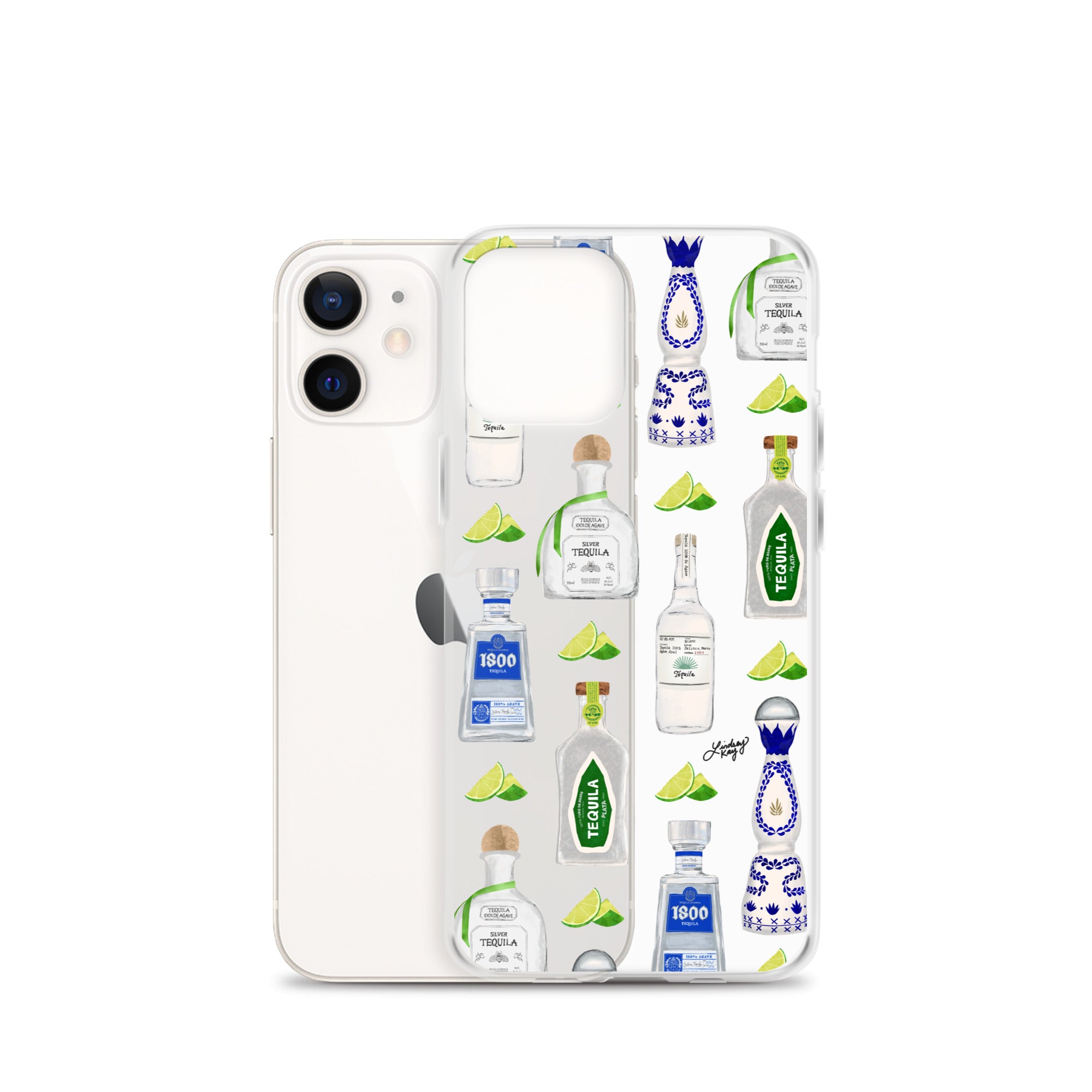 Ilustración de botellas de tequila - Funda transparente para iPhone®